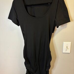 Cozy soft and casual Black Backless Dress